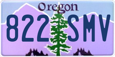 OR license plate 822SMV