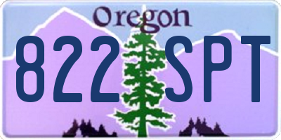 OR license plate 822SPT