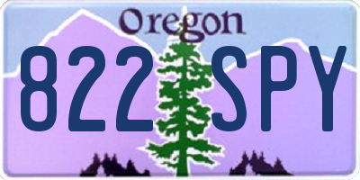 OR license plate 822SPY