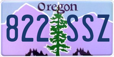 OR license plate 822SSZ