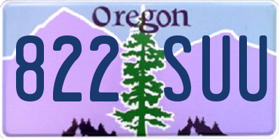 OR license plate 822SUU