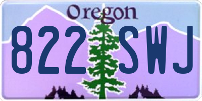 OR license plate 822SWJ