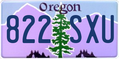 OR license plate 822SXU