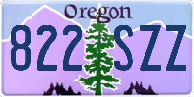 OR license plate 822SZZ