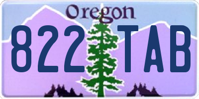 OR license plate 822TAB