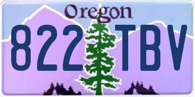 OR license plate 822TBV