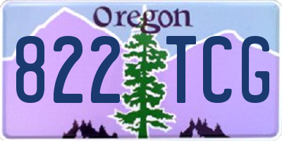 OR license plate 822TCG