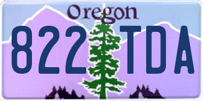 OR license plate 822TDA