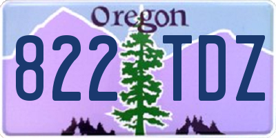 OR license plate 822TDZ
