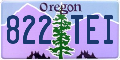 OR license plate 822TEI