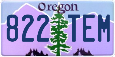 OR license plate 822TEM