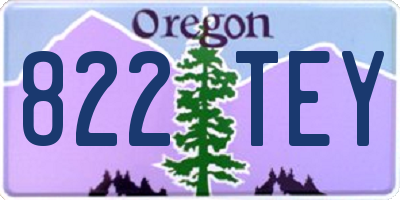 OR license plate 822TEY