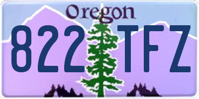 OR license plate 822TFZ