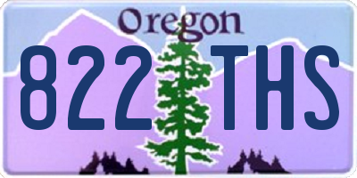 OR license plate 822THS