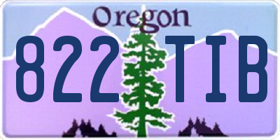 OR license plate 822TIB