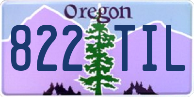 OR license plate 822TIL