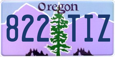 OR license plate 822TIZ