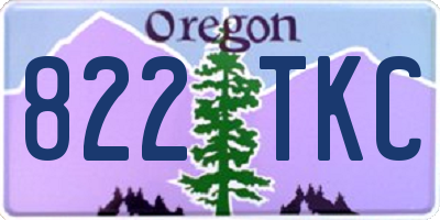 OR license plate 822TKC