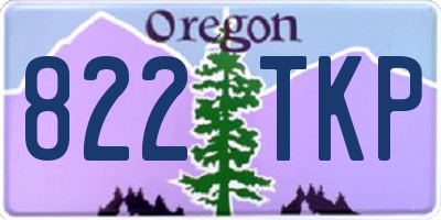OR license plate 822TKP