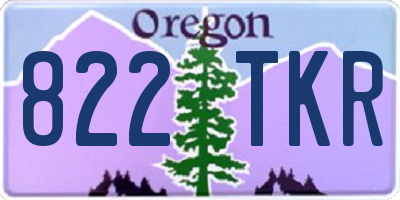 OR license plate 822TKR