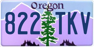 OR license plate 822TKV