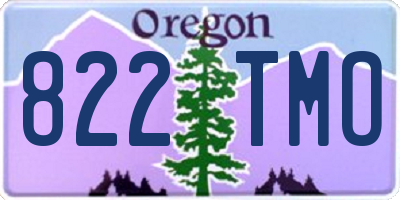OR license plate 822TMO