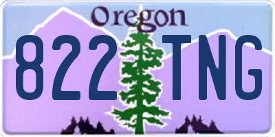 OR license plate 822TNG