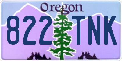 OR license plate 822TNK