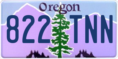 OR license plate 822TNN