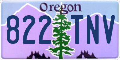 OR license plate 822TNV
