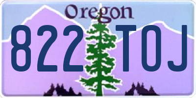 OR license plate 822TOJ