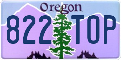 OR license plate 822TOP