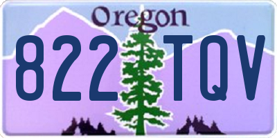 OR license plate 822TQV
