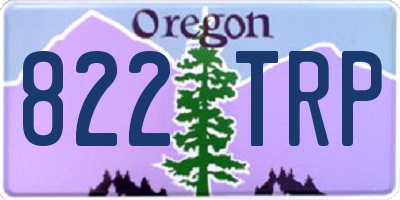 OR license plate 822TRP