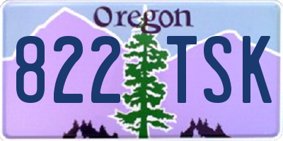 OR license plate 822TSK