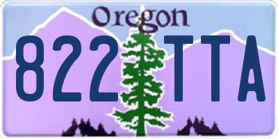 OR license plate 822TTA