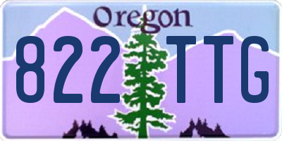 OR license plate 822TTG
