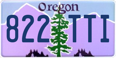 OR license plate 822TTI