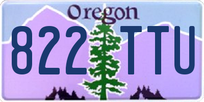 OR license plate 822TTU