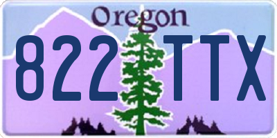 OR license plate 822TTX