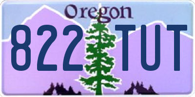 OR license plate 822TUT