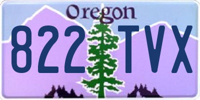 OR license plate 822TVX