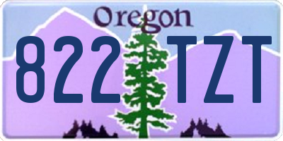 OR license plate 822TZT