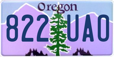 OR license plate 822UAO