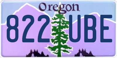 OR license plate 822UBE