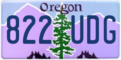 OR license plate 822UDG