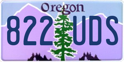 OR license plate 822UDS