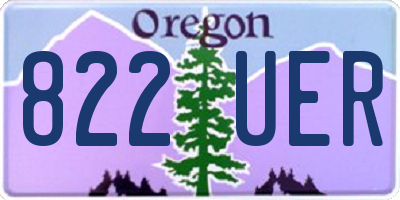 OR license plate 822UER