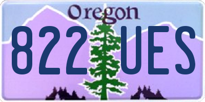 OR license plate 822UES