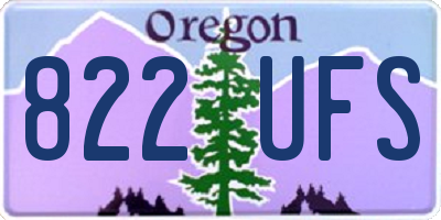 OR license plate 822UFS